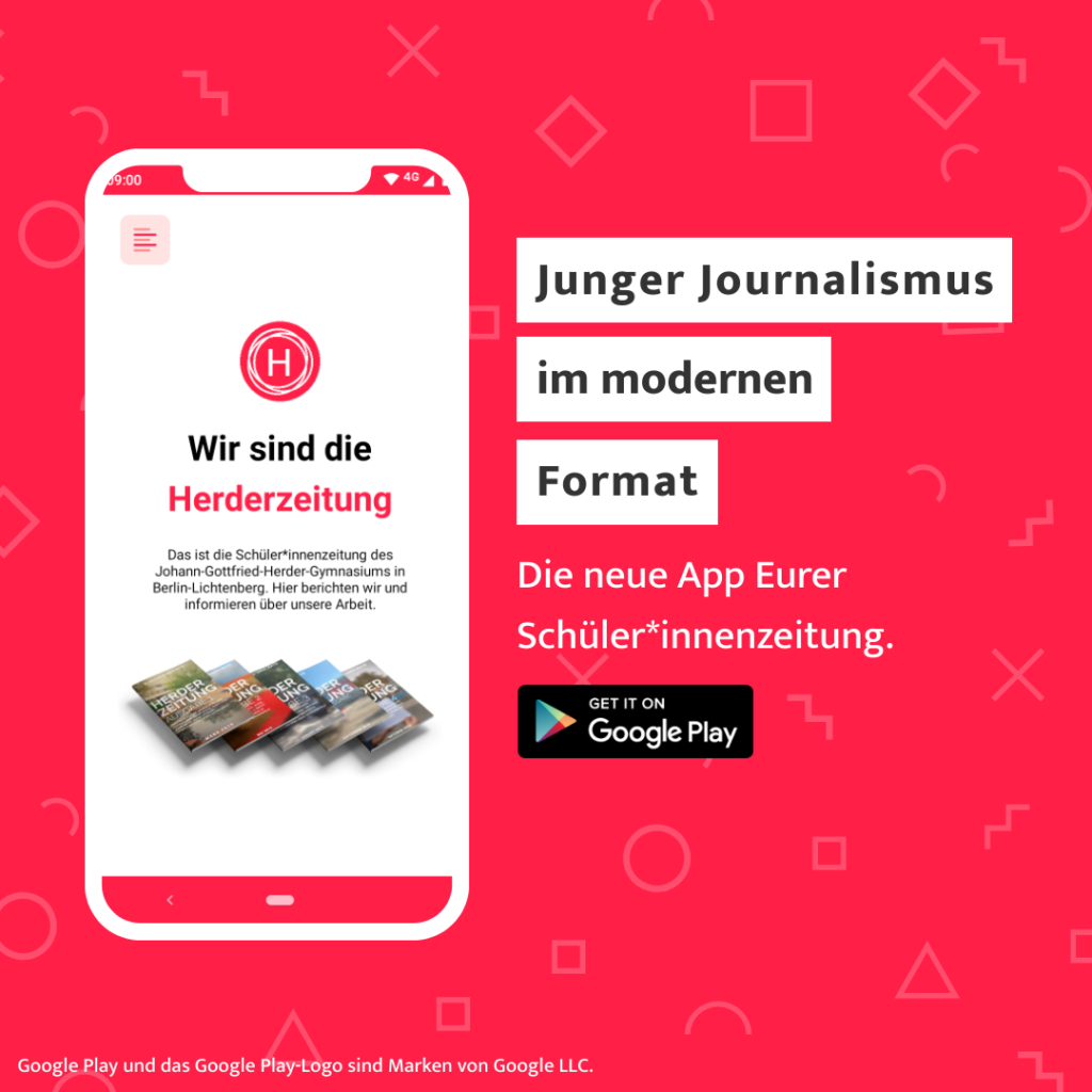 Junger Journalismus im modernen Format. Die neue App Eurer Schüler*innenzeitung. Jetzt auf Google Play.